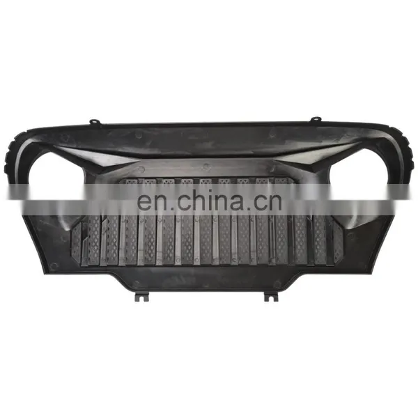 J282 Lantsun Matte Black Front Gladiator Grille Vader Grill w/ Mesh Inserts for 1997-2006 J Eep Wrangler TJ photo-3