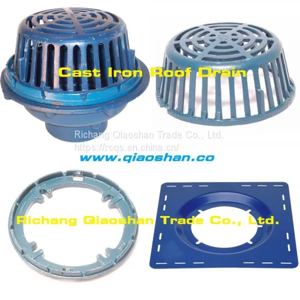 Middle Sump 12 Inches Cast Iron Roof Drain With 2 Inch Push-On Outlet for Roof Drainage photo-4