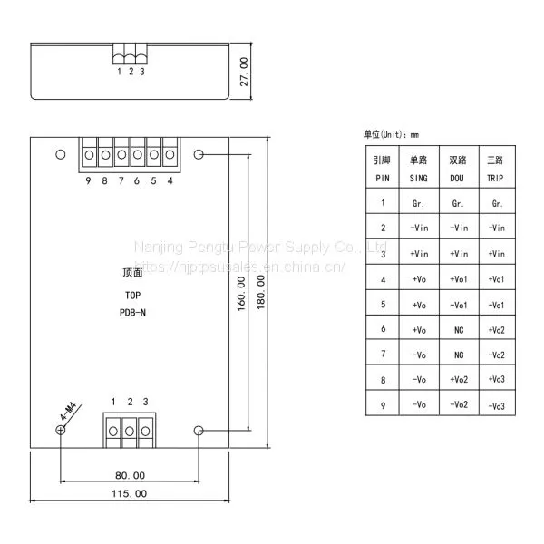 PDB-N Series 100-350W Power Supply dc to dc Converter 18-36vdc Input to 24vdc photo-2