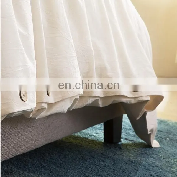 2020 Hot Sale 100% Washed Cotton Queen Soft Duvet Cover Set For Hom Hotel Travel photo-6