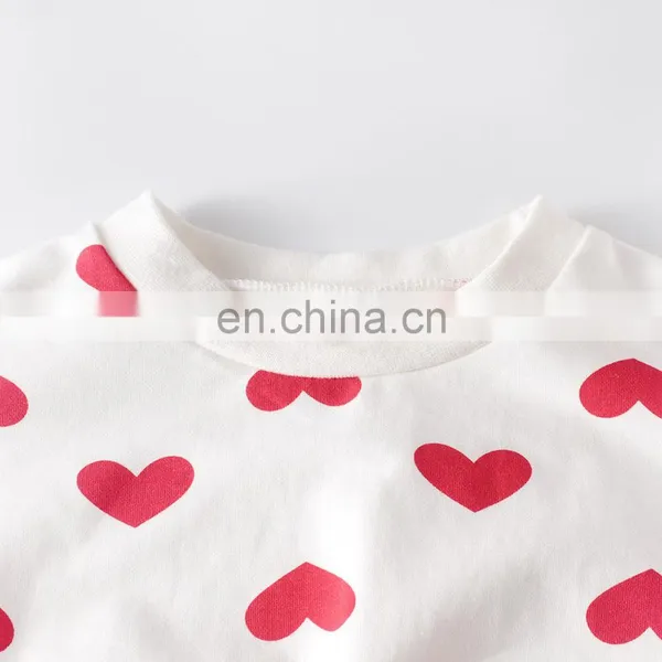 Lovely Infatns Clothes Fleece Full Sleeve Peach Heat Printed Baby Girls Hoodie Romper photo-4