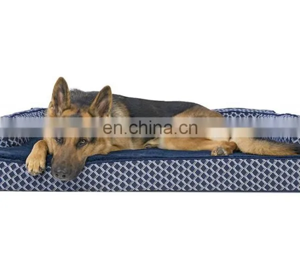 High Quality Dog Bed Memory Foam Faux Fleece Pet Sofa Luxury Ped Bed With Waterproof Liner photo-4