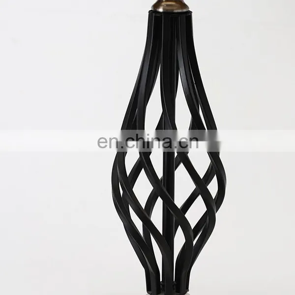 Accept Own Custom Hotel Home Living Room Decoration Silver-plated Base Black Metal Table Lamp photo-3