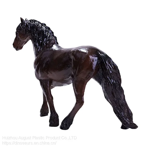 Chinese Factory Direct PVC Soft Vinyl Safe Animal Toys Customs Plastic Animal Figure Toys Friesian Horse photo-4