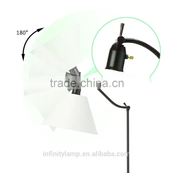 Manufacturer Direct Selling Linen Shade Bulb Included Office Hotel Living Room Floor Lamp Light photo-3