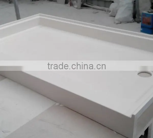 Hotel Bathroom Cultured Marble Shower Base, Shower Tray, Shower Pan