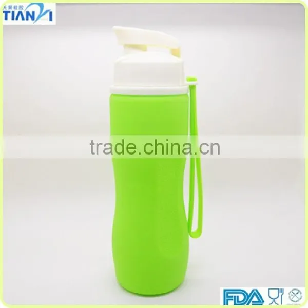 2015 Newest Unique FDA Approved 500ML/750ML Silicone Collapsible Water Bottle