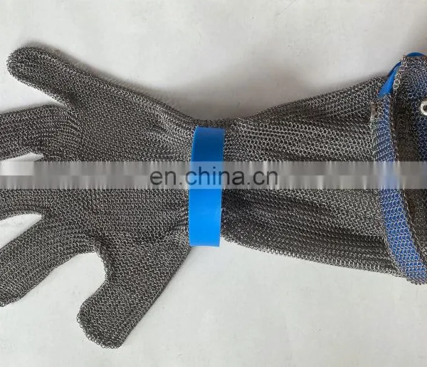 Cut Proof Protect Stainless Steel ANSI Anti Cut Resistant Metal Mesh Butcher Work Gloves photo-3