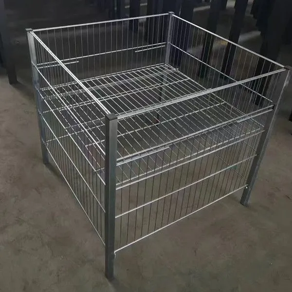 Foldable Galvanized Stackablecontainer 500kgs With Heavy Duty Construction Wire Mesh Storage Cage photo-4