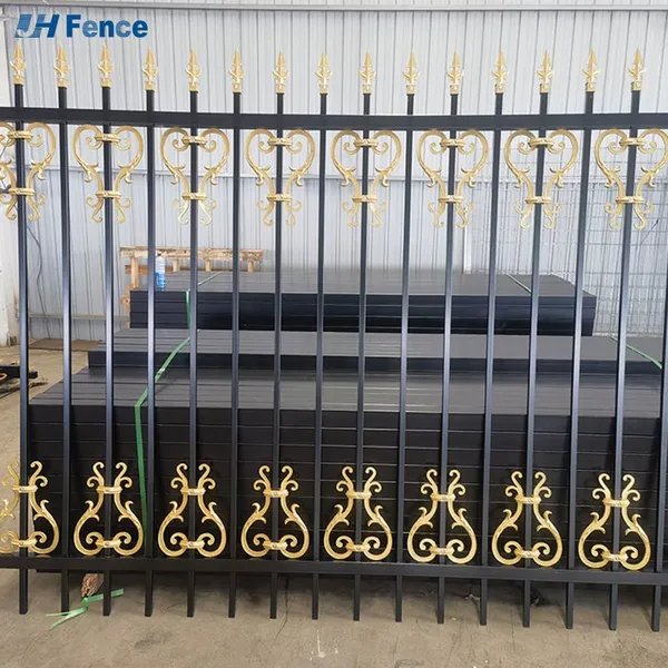 Decorative Custom Luxury Modern Durable Powder Coated Steel Eco-Friendly Rot Proof Gate for Villa Home Front Entry Driveway photo-3