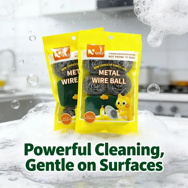 Customize Stainless Steel Scourer Set Kitchen Clean Dish Washing Scourer Sponge Set photo-2