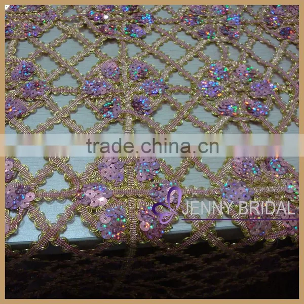 TL001A Made-in China Chemical Lace Cheap Wedding Table Overlay photo-6