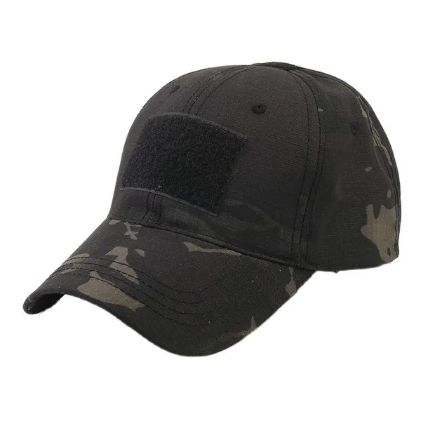 Camouflage Baseball Cap Unisex Adult With Velcro Center Front Patches Acceptable Hunting Tactical Hat Cap photo-2