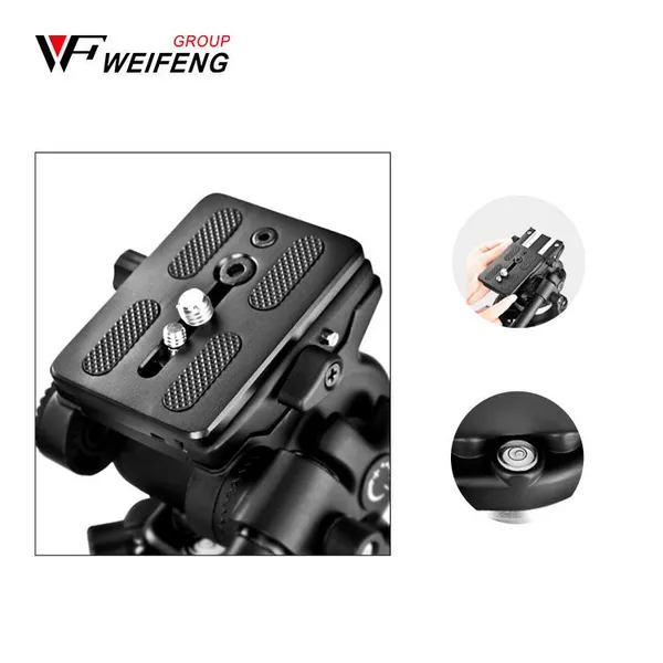 WF 717 Fluid Head Professional Camcorder Tripod System for Video Camera Record Live Streaming photo-4