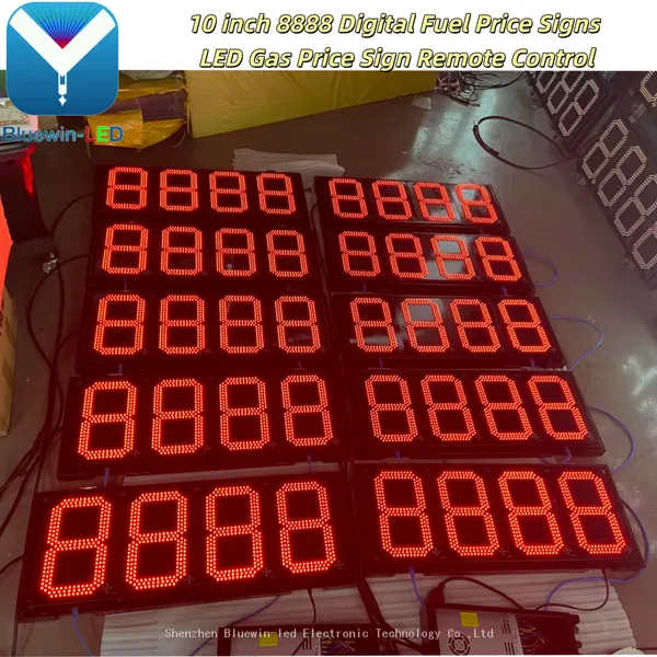 8 Inch LED Fuel Price Display IP65 Outdoor Digital Sign WiFi Remote Control for Gas Station