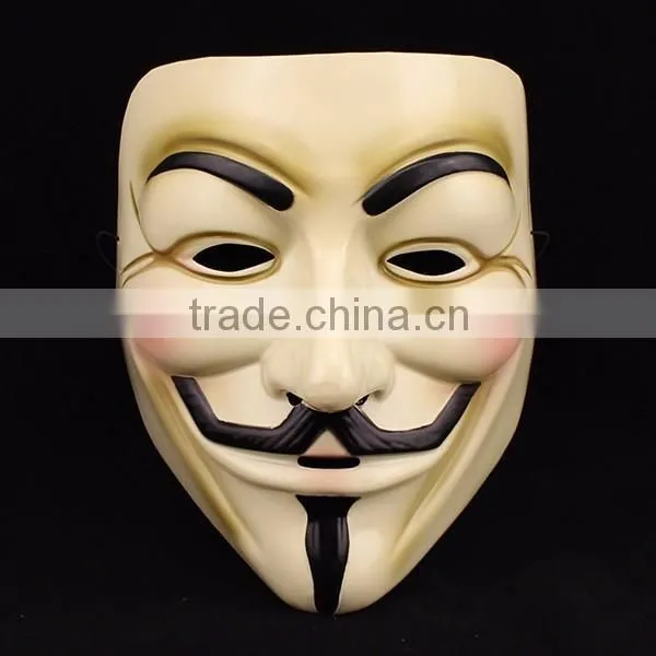 Wholesale PVC/latex Guy Fawkes Mask V for Vendetta Mask /Christmas Halloween Masquerade Mask for V For Vendetta Mask photo-2