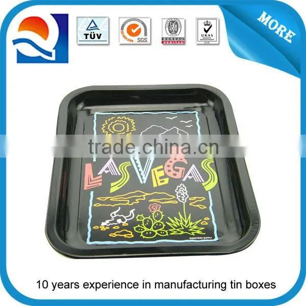 Custom Rectangular Tin Bar Tray, Metal Tin Tray, Bar Serving Tray, Tin Plate photo-4