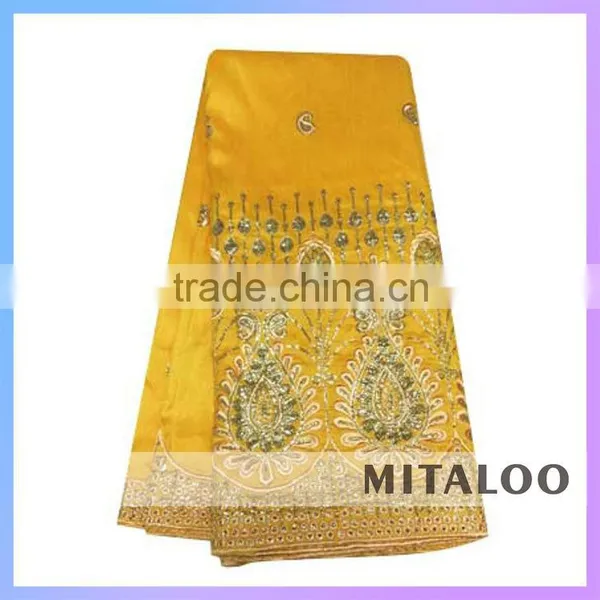 Mitaloo MGP0046 2015 Newest African George Lace Silk George Fabric For Party Wedding Dresses photo-3