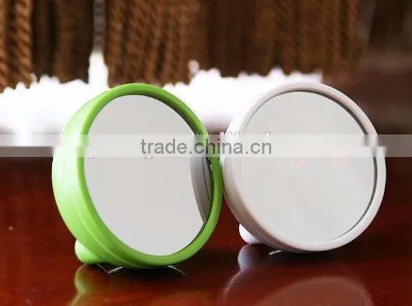 Modern Digital Aaa Battery Circular Mirror Alarm Clock Colors Colorful Led Clocks LED Digital Clock Despertador Horloge photo-2