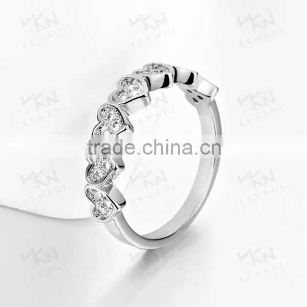 2015 New Arrival Gold Plated Fashion Diamond Heart Shaped Ring Designs for Girls photo-2