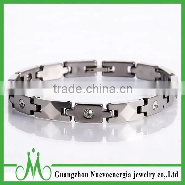 High Quality Unisex Tungsten Bracelet Metal Gold Plating Jewelry Trending Hot Products Thin Magnetic Bracelet photo-5