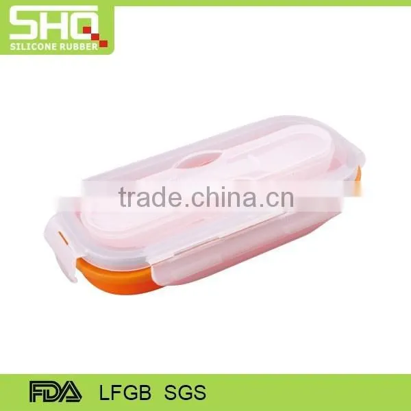 100% Food Grade Silicone Folding Lunch Box photo-3