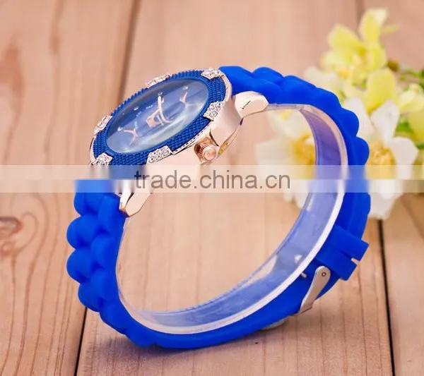 GENEVA 6 Diamond Watches Women 8 Color Silicone Strap Watch Fashion Quartz Wristwatches for Ladies Montre Femme photo-5