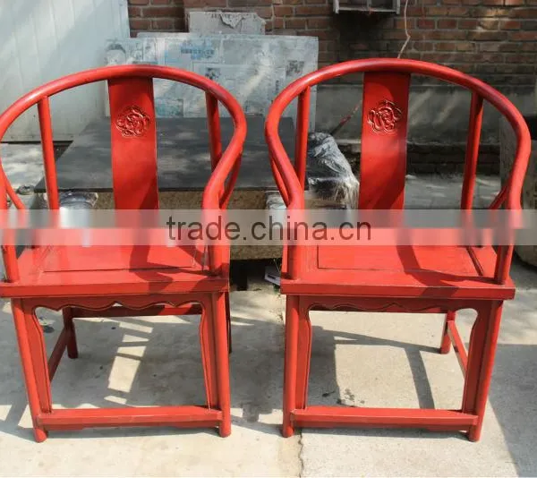 commercial furniture, antique pine wood red chair