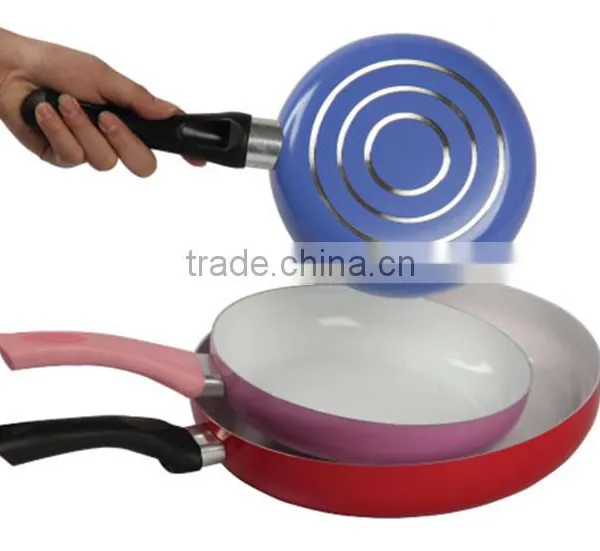 Aluminum Kitchen Utemsil Cooking Pan Heat Resistant Handle Frying Skillet Pan Pizza Pan Egg Pan photo-2