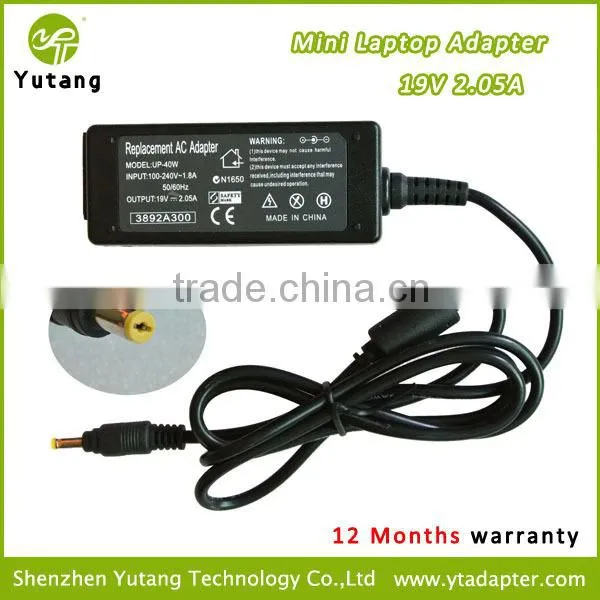 Laptop ac Adapter for 19 Volt Power Supply 2.05a 4.0*1.7