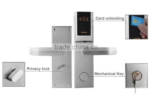 LSD8098 Silvery Rfid Card Door Entry System Electronic Hotel Lock photo-3
