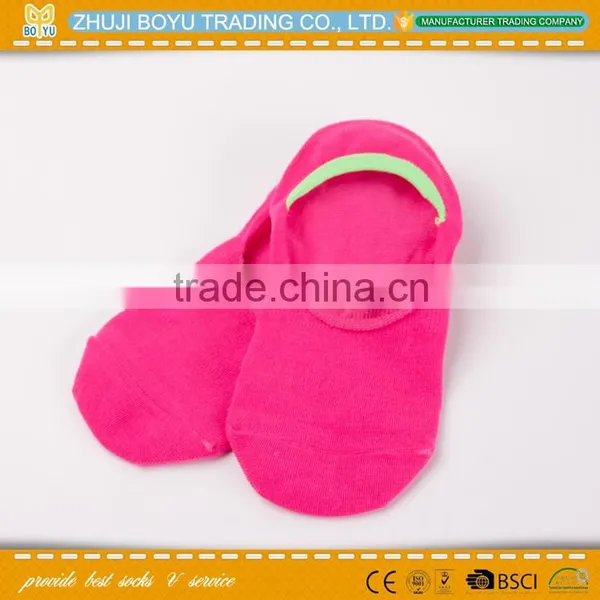 BY-161013 Women Colorful Socks Invisible Sock With Non Slip Silicone photo-5
