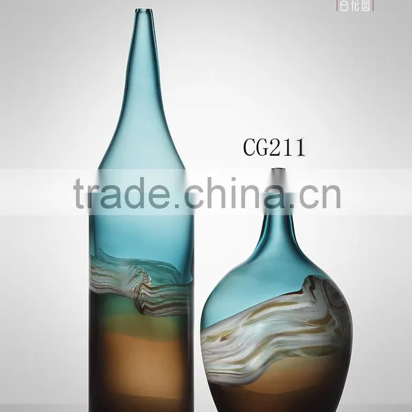 Stained Glass Hand Blown Glass Vase Factory in China photo-2