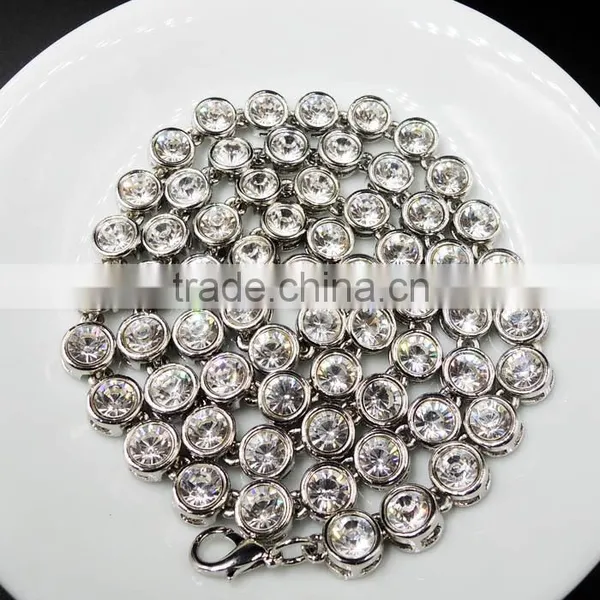 2016 Fashion Hip Hop Clear Heavy Fake Diamond Necklace photo-3