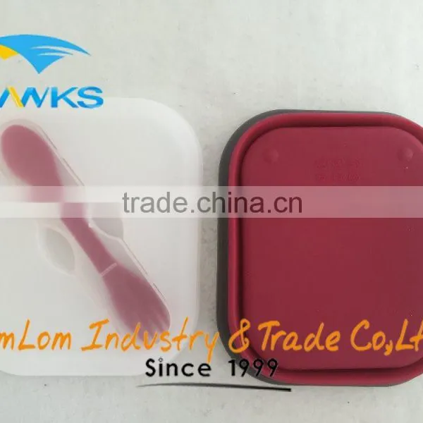 Silicone Foldable Camping Lunch Box(CL1D-MGB152) photo-5