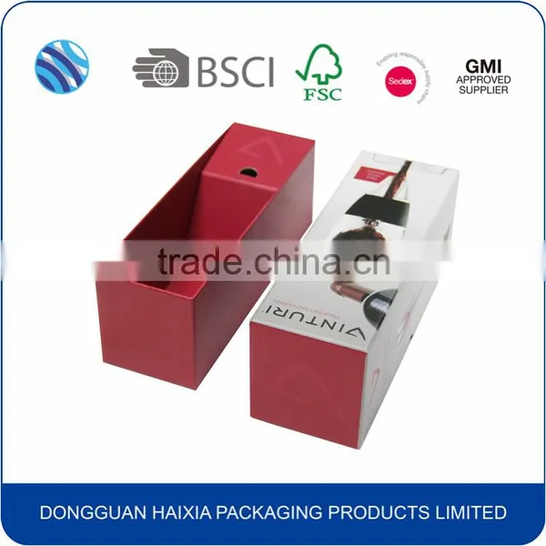 OEM&OEM Custom Logo Printed Gift Single Paper Wine Box