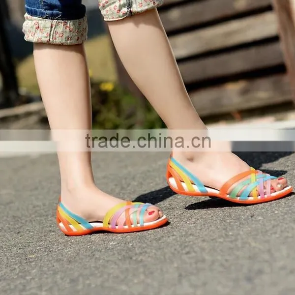 New Fashion Ladies Crystals Jelly Shoes photo-6