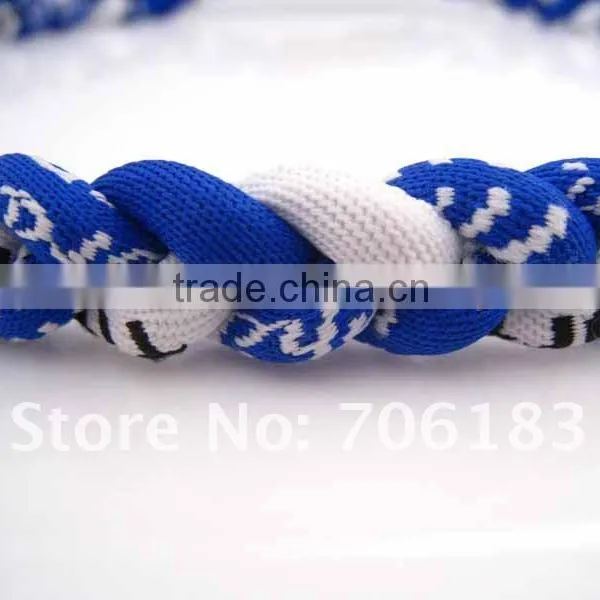 Triple Braided Cheap Sports Custom Titanium Sports Mesh Necklace photo-2