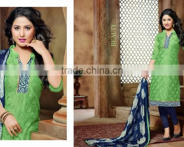 CHANDERI COTTON SALWAR KAMEEZ photo-3