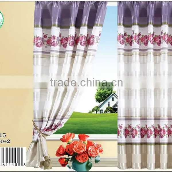 YH115 15 Years Top-rated Golden Seller Newest 100% Polyester Printed Finished Curtain