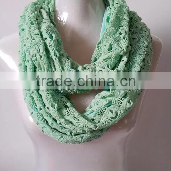 Wholesale Knited Loop Scarf Grey Crochet Loop Scarf Wholesale Knit Infinity Scraf 2015 photo-2