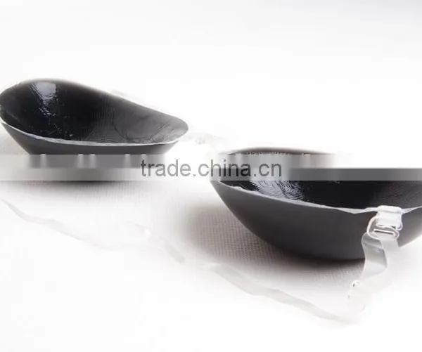 Ideal Fashions Waterproof Lace Soft Wholesale Silicone Adhesive Bra For Swimsuit Underwear Sexy Silicone Bra F Cup Black Silicon photo-5