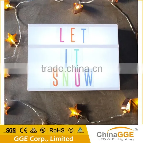 Black Shell ABS Material Cinema Light Box With Interchangeable 85 Letters (A4 Size) photo-5