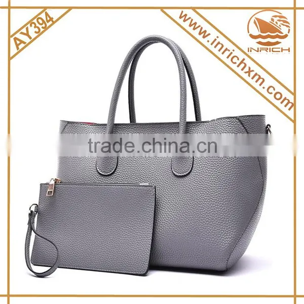 China Wholesale PU Handbags Lady Tote Bags Set Women Bags Set photo-2