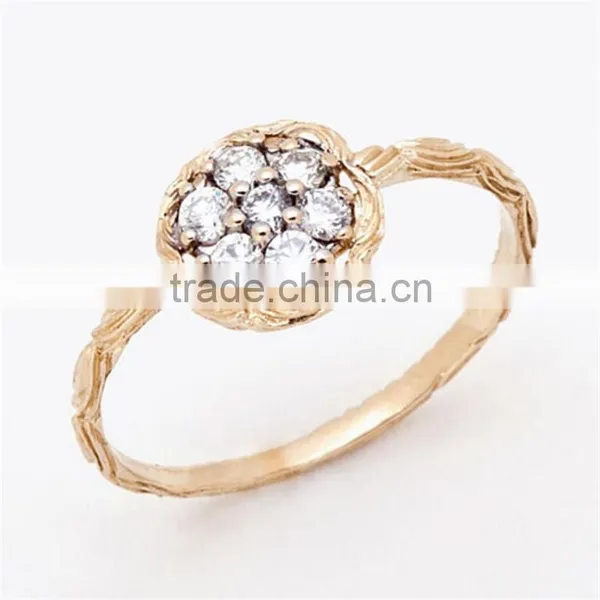 2014 Valentine's Day Gift Gold Rings Design for Women