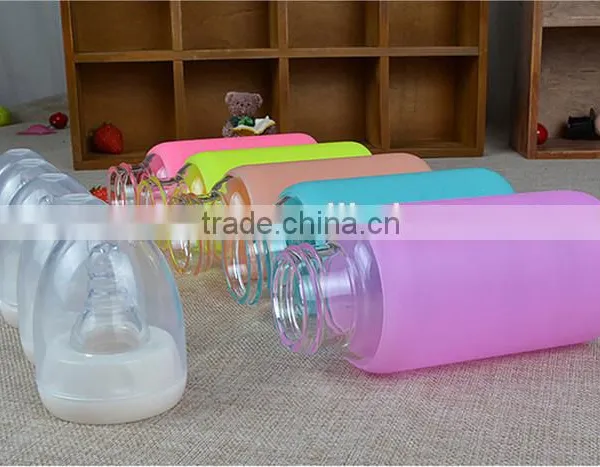 High Quality Cute Baby Feeding Bottle,food Grade BPA Free Baby Feeding Bottle,silicone Glass Milk Bottle for Baby Feeding photo-4