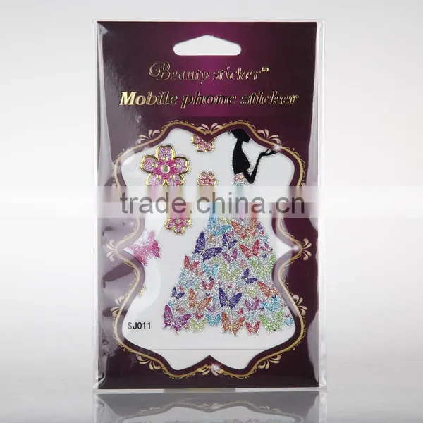 Beauty Sticker Custom Bling Glitter Mobile Phone Sticker for Iphone 6 3M Gule Glitter Diamond Full Body Decal Stickers f photo-6