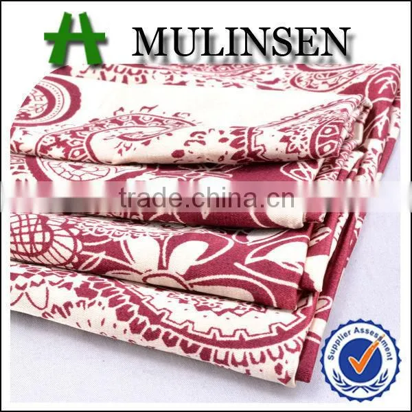 Mulinsen Textile Woven Stretch Polyester Floral Printed Satin Fabric