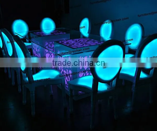 Hot Banquet LED Illuminated Wooden and Acrylic Stackable Chairs photo-3