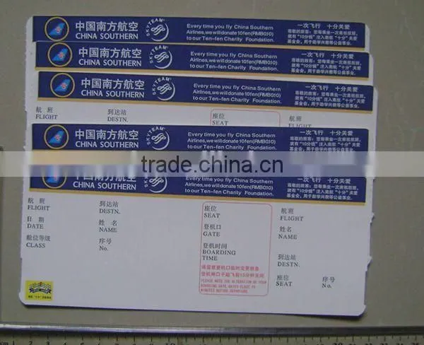 Airline Thermal Paper Boarding Passes Tickets Printed photo-2